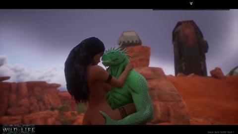 Two-cock🌭 lizard ravishes a girl - Wild Life