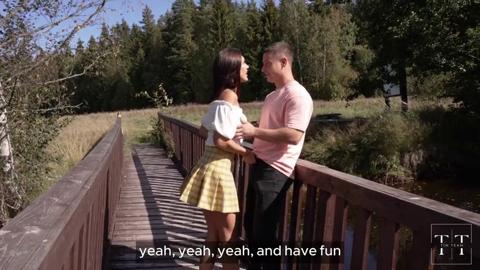 'Frat stepsis spunked on sis as they tramped thru arboreal avenues'