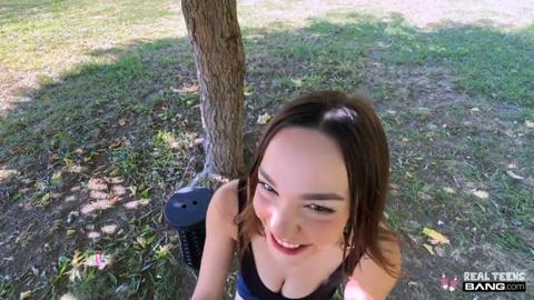 Charming Teen Rissa May Explores Her First Porn Scene with Plump Assets