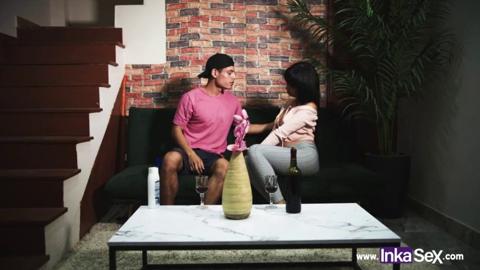 Tiny Venezuelan Cutie Gets Caught by Young Peruvian Stud with Massive Horn