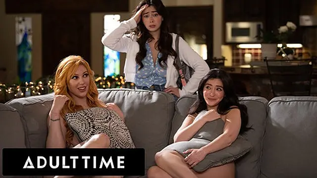 Adult Time - Horny🥵 milf Lauren Phillips Tames girlfriend′s Bully! Wild Lesbian 3-Way