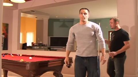 Two dudes bang Kat's tight snatch and anus simultaneously