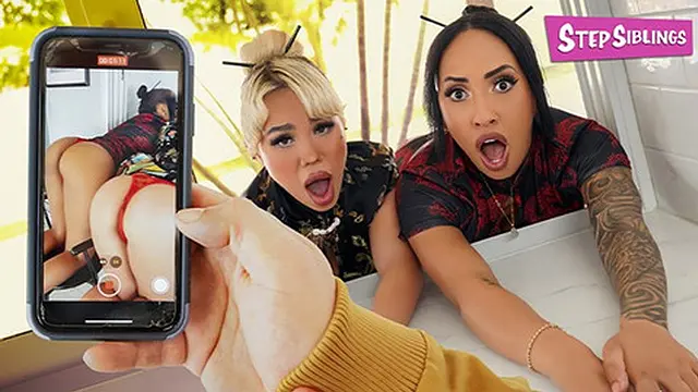 girlfriends Luna Luxe & Kona Jade Enjoy Being Fucked Through The Window