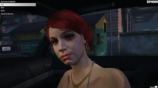Hot Street Babe and Her Wealthy Lover-GTA