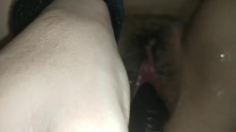 Prayer group girl won't stop squirting with dildo and vibrator