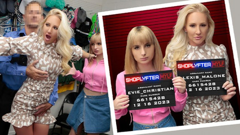 Calvin Takes Evie to the Storage Room After Suspecting Hair Dye Theft - Shoplifter Milf