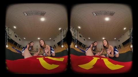 Teens get destroyed in filthy sorority threesome POV VR smut fest
