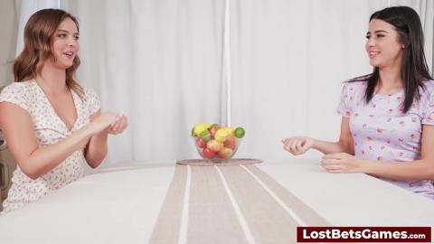 Skinny babes get naked, then freaky fun with sex toys galore!