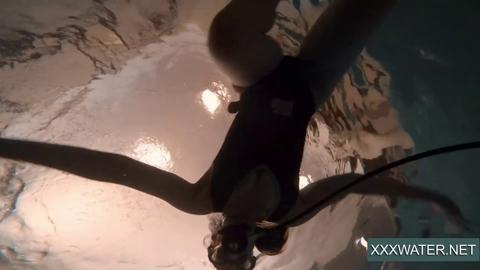 Slutty bitches get their wet beaver pounded above the dive board by the hunk