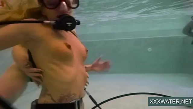 Slutty bitches get their wet beaver pounded above the dive board by the hunk