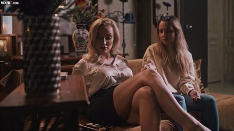 Sassy senior seduces her sultry stepdaughter in a sordid, salacious scandal