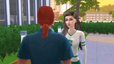 Cutie cheerleader whore's teen bod pounded by old professor's dick🌭, Sims-style