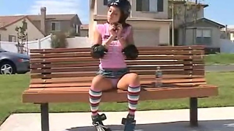 Solo Skater Cutie Chloe Hotly Masturbates