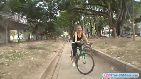 Busty Teen Slut Cruising Town On Her Cycle