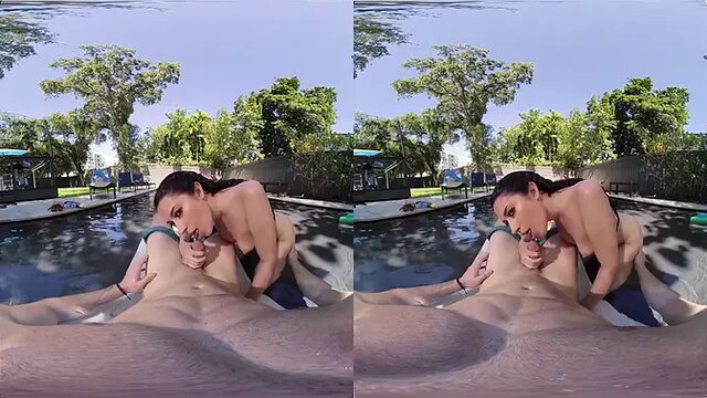 Alex Coals gets pounded in the pool