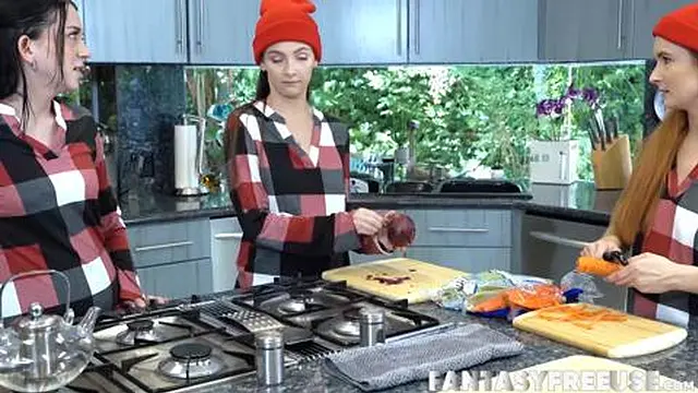 Serena Hills and Violet Spice Enjoy Wild  Funk