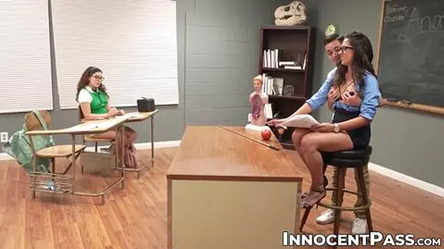 Sexy Leana Lovings and I made sure to give our hot teacher a memorable threesome