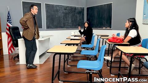 Sly Educator Donnie Rock Engages In Hot Asian Student Threesome With Jade Luv & Phoebe Kalib