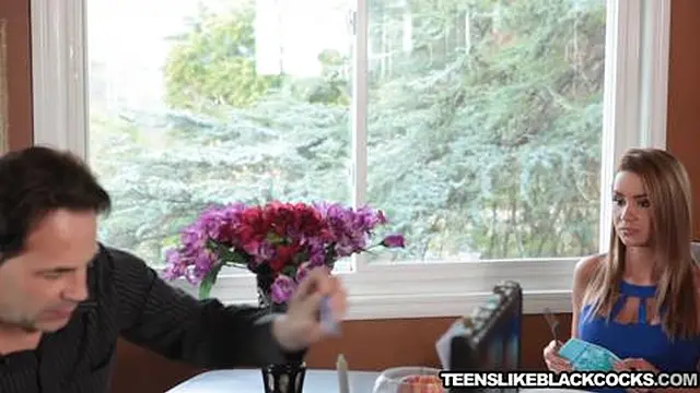 Tanner Mayes got her wet tight pussy stretched to the brink