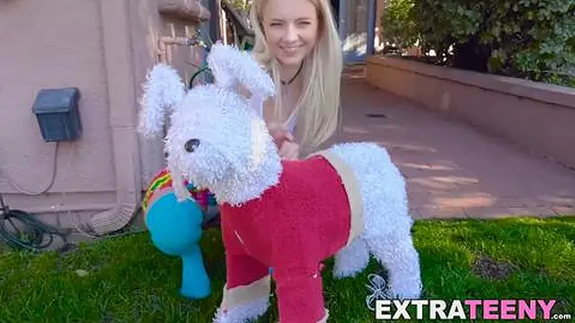 Tiny blonde Riley Star gets rough and fingered by stud Michael Swayze