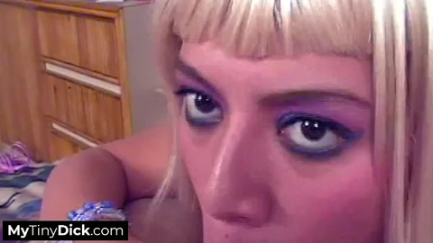 Cute Blonde Devours Tiny Cock🌭 Ferociously