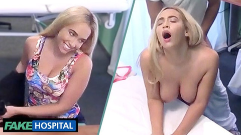 Fucked Hot Teen Blonde's Amazing Big Tits by Dr in Fake Exam Room