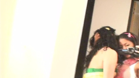 Curious teens making their own lesbian video