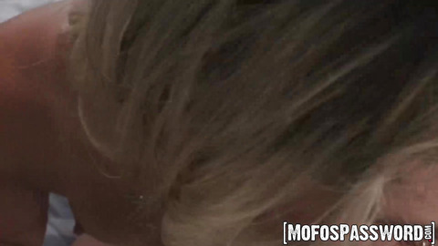 Fit blonde Kelsey Kane bends over to have her perfect ass demolished