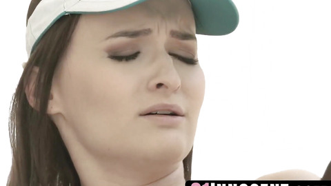 Teen cutie's tight little ass stretched by a massive BBC fucking