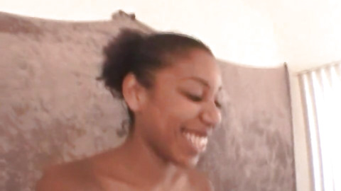 Slim amateur ebony teen dildo fucks her pussy in solo