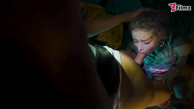 Goth Teen gets caught and then railed