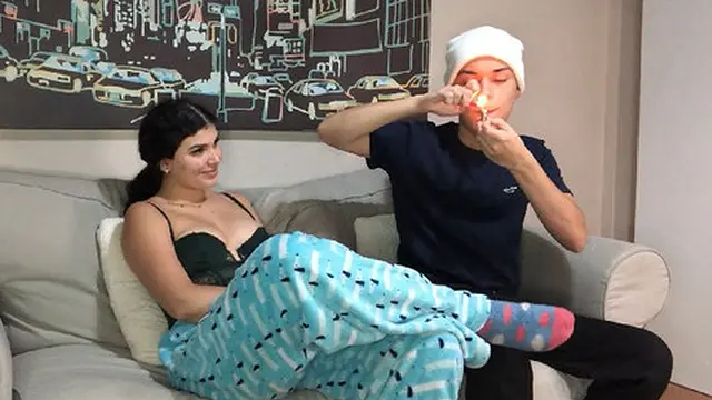 Roommate’s weed left her craving and grinding against me